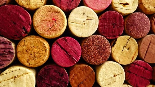 Background from Wine Corks