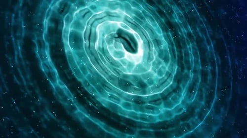 Abstract Blue Fluid Energy Vortex Loop Background