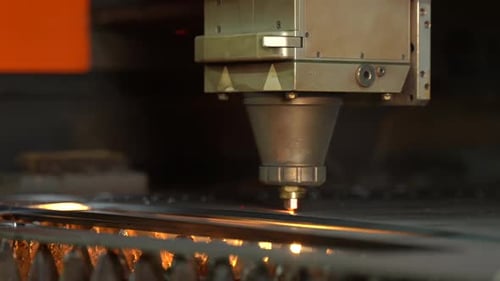 Laserschnitt, Industrie.