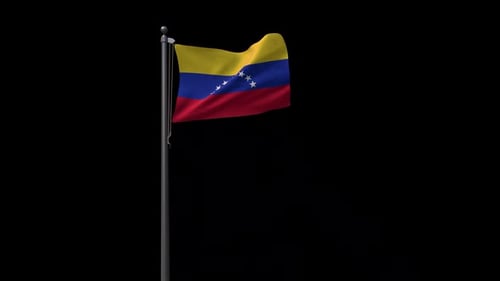 Dynamic Venezuela Flag Waving Seamless Loop Animation