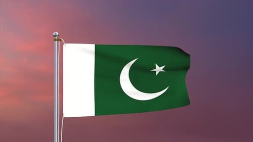 Realistic Waving Flag of Pakistan Animation