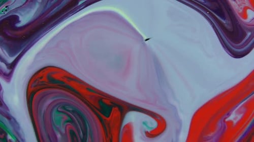 Abstract Multicolored Paint Swirling and Mixing