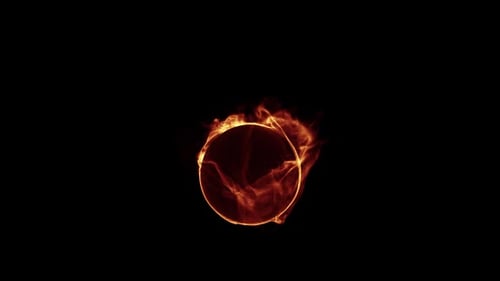 Dynamic Fiery Circle Reveal Effect