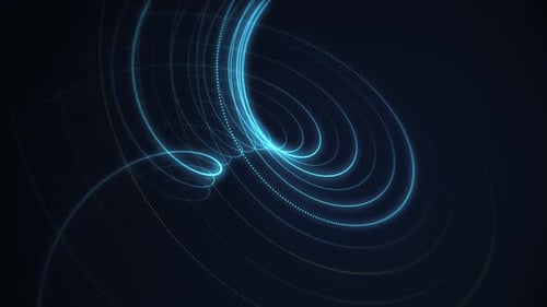 Dynamic Abstract Glowing Lines and Particle Grid Background