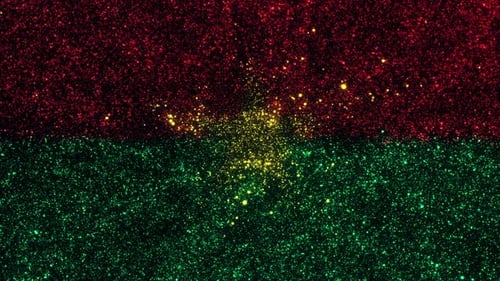 Expanding Glitter Particle Motion Background in Red and Green