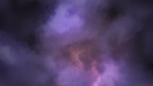 Volumetric Smoke Clouds with Glowing Light Flash