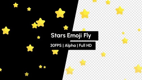 Animated Yellow Stars Floating Overlay