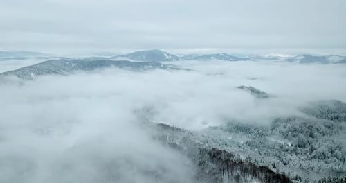 From Great Heigh Fairytale Mountain Landscape Snow Covered Alpine Sharp Peaks