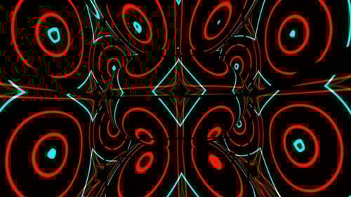 Vj Loop Abstraction Of Flashing Neon Multicolored Carousel 02