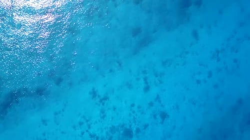 Aerial drone scenery of sea view beach journey by ocean with sand background