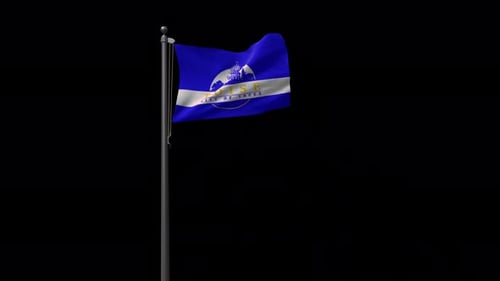 Waving Boise City Flag 3D Animation for Civic Projects