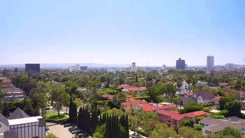 Drone Takeoff Over a Residential Suburb of Los Angeles