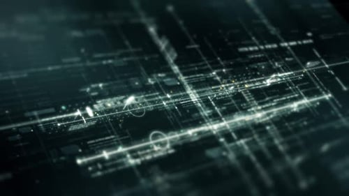 Futuristische Datenmatrix-Simulation HUD-Hintergrund 04