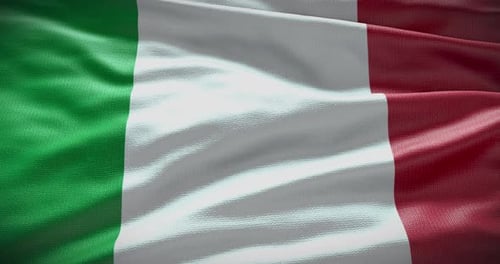 Realistic Italy Flag Waving Animation