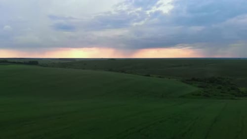 Aerial View of Green Field