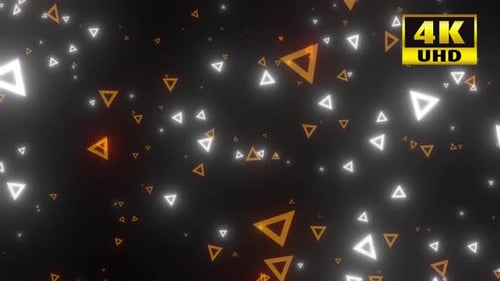 Abstract Geometric Glowing Triangle Loop Background