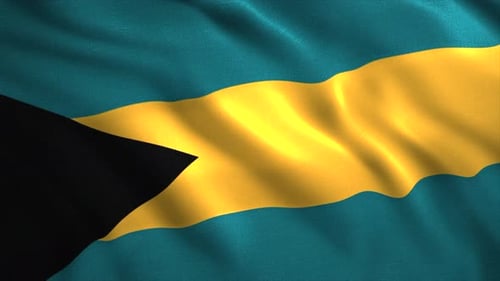 Realistic Waving Flag of The Bahamas Seamless Loop