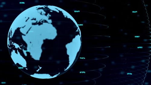 Rotating Global Network with Digital Data Connections