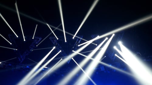 Dynamic Stage Lights with Energetic Beams