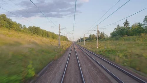Rear Window Train Railway View