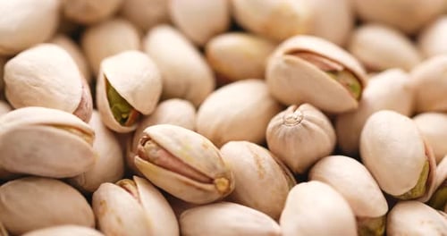 Pile of Pistachios Rotating in Close-up Shot