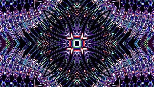 Dynamic Abstract Kaleidoscope Pattern with Shimmering Colors