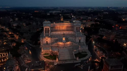 Vista aérea de Vittoriano, famoso marco em Roma, Itália