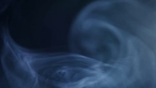 Abstract Swirling Blue and White Smoke Background