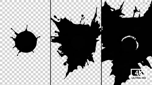 Ink Drop Splash 4K
