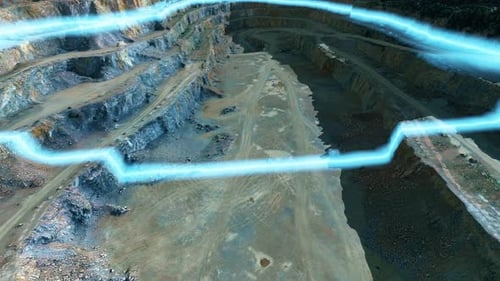 Piscina minera o área minera 4k