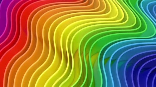 Wavy Rainbow Background Loop