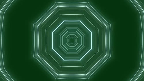 Grüner digitaler Science-Fiction-Hex-Tunnel-Hintergrund