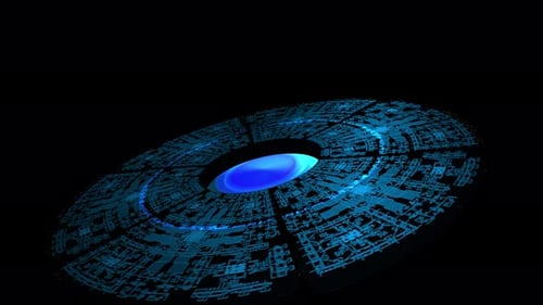 Station spatiale extraterrestre avec Alpha Matte