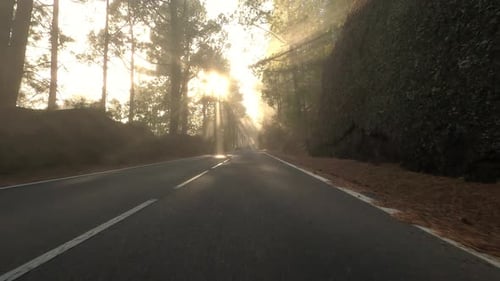 Long asphalt road ground view and travel concept