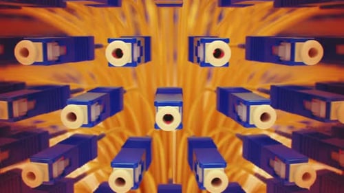 Animación giratoria de un sinfín de ranuras para enrutadores de cables ópticos. Se puede enrollar.
HD