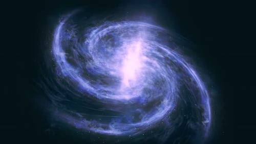 Beautiful starry space. Beautiful abstract background of spiral star galaxy. 4k close up footage.