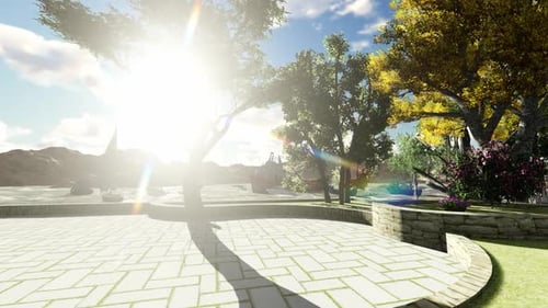 Home garden during the day