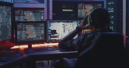 Hacker interceptant l'appel vidéo des médecins