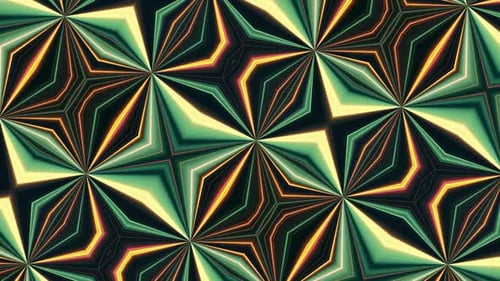 Abstract Glowing Geometric Kaleidoscope Pattern