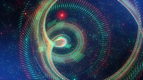 Graphismes de mouvement de fond de particules lumineuses abstraits Graphiques animés animés