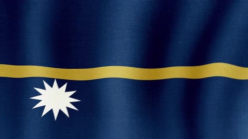 Nauru Flag Waving Loop Motion Background
