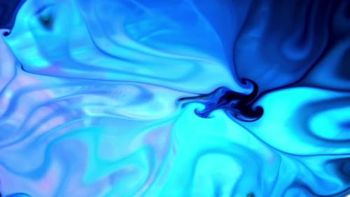 Abstract Fluid Art with Blue and Turquoise Colors