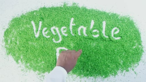 Green Writing Vegetable Box