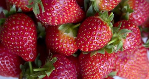 strawberries Close-Up,Rotating