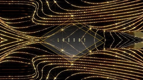 Dynamic Golden Sparkling Lines Abstract Loop Background