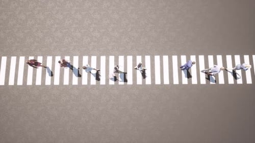 Passagem de
pedestres Hipster People para design de estilo de vida vista superior