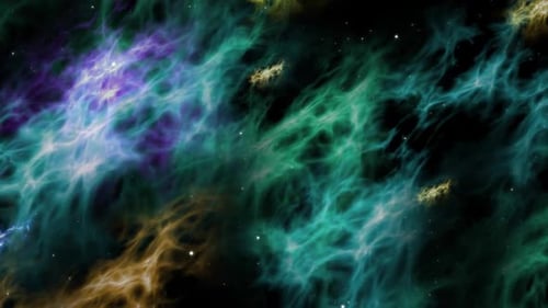 Abstract Cosmic Nebula Flowing Starfield Background