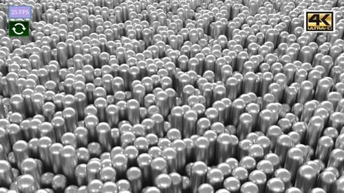 Dynamic Abstract Metallic Cylinders Motion Background Loop