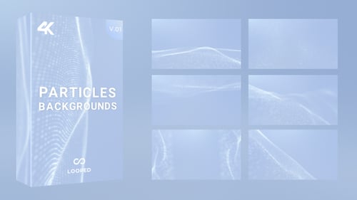 Elegant Wavy Particle Field Abstract Motion Background Loop