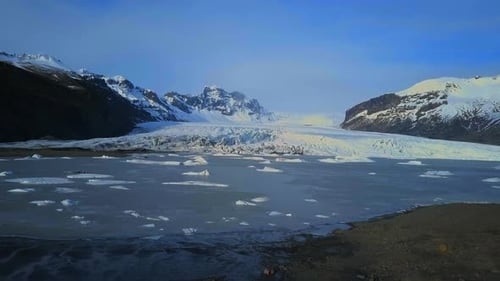 Skaftafell Glacier in the Iceland National Park